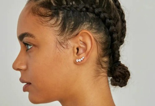 Diamond stud earrings pair - diamond,