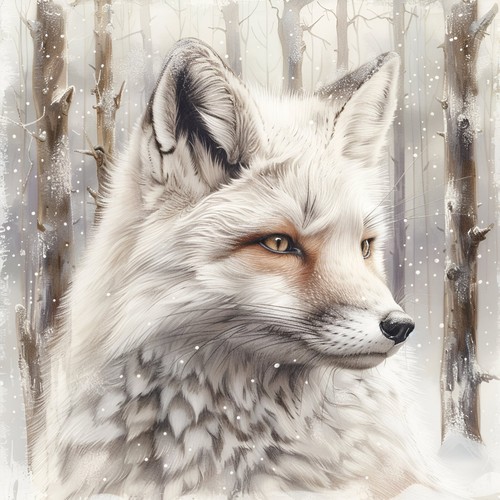 Wandbild fuchs polarfuchs - wandbild,