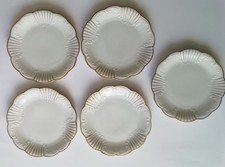 Alt Schönwald 5 Porzellan Kuchenteller mit Goldrand