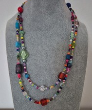 XXL Kette Glasperlen BUNT