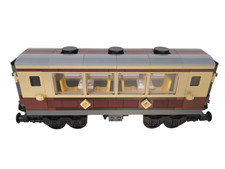 Lego City Zug Waggon Eisenbahn Emerald passt zu Set 10194 MOC 24L Beige/Braun