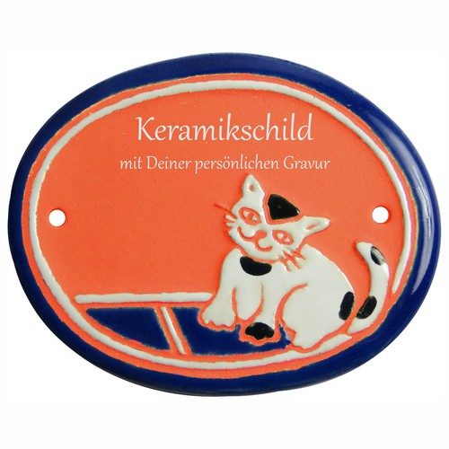 Keramik schild 9 0 cm - keramik,