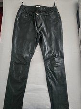 Lederhose, echt Leder Lammnappa, schwarz, Gr. 42