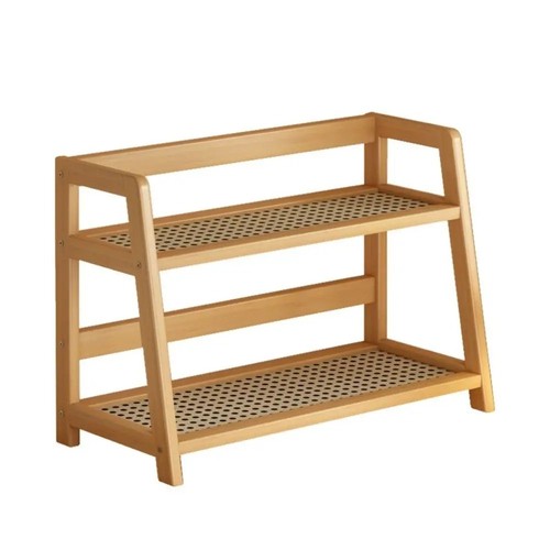 Holz regal mit rattan - holz,
