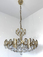 Kronleuchter aus Messing & Bleikristall von Joska, 1970er