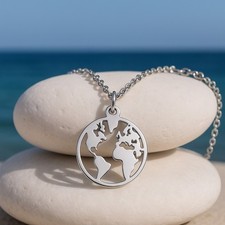 Halskette Weltkugel  Anhänger