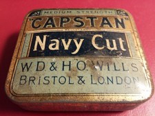 Antike Tabakdose Metalldose Capstan Navy Cut Medium Strength, Bristol & London