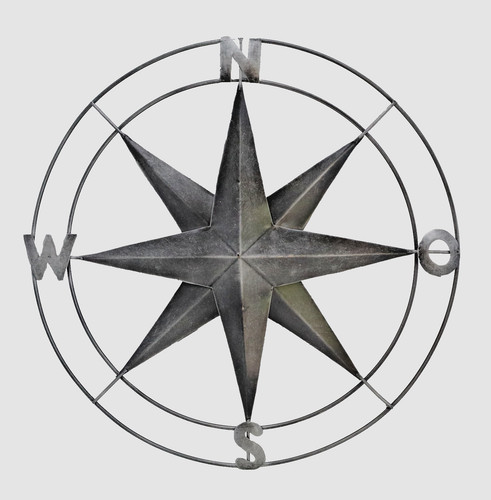 Wanddeko kompass metall - wanddeko,