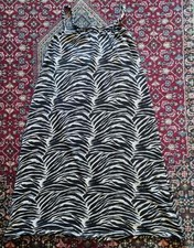 H&M Damen Träger-Sommerkleid Zebra-Look Gr. XS
