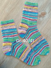 handgestrickte Woll Socken Gr