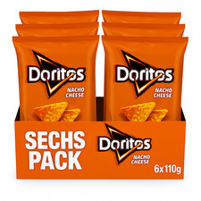 (2,26€/100g) Doritos Nacho Cheese Tortilla Chips 6x110g Sechspack