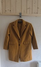 PULL & BEAR ☆ MANTEL ☆ Gelb ☆  WOLLE ☆ WOLLMANTEL ☆
