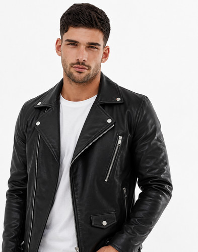 Herren schwarze lederjacke - herren,