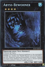 YuGiOh Abyss-Bewohner (V.3) RA02-DE033 Secret Rare Deutsch Neu 1st
