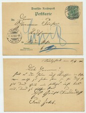 94683 - Ganzsache P 36 - Arnsdorf 11.6.1900 nach Nieder-Posta b. Pirna / Copitz