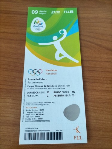Used ticket olympic 08 - used,