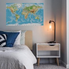 WW01 Wandtattoo Weltkarte