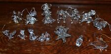 14 Figuren aus Glas zum Aufhängen Tiere  und Weihnachten gebraucht