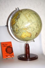 Alter Globus Columbus Erdglobus Nr. 200 m. Kompass + Buch  ca 1935 Top Zustand