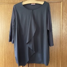 Triangle Bluse Tunika 46 Materialmix Anthrazit