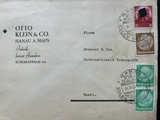 DR Brief 1934 MiF 547 u.a. Hanau * Fabrik Juwelen O. Klein - Basel gelaufen