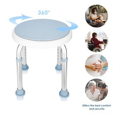 Duschhocker 360° Drehbar bis 136kg Badhocker Balkon Duschsitz Duschstuhl Baden