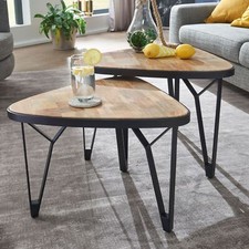 FineBuy Couchtisch Massivholz