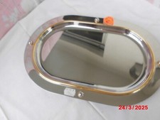 Dekoplatte oval, Edelstahl 18/10,  Gilde Handwerk echt vergoldet, 36  x 23,5 cm