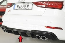 Rieger Heckeinsatz Schwarz Glanz passend für Audi S3 8V Facelift Limo 00088185