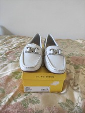 Leder Mokassins 41 Damen Weiß