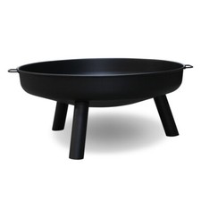 Feuerschale Metall Feuerkorb 80 cm rost Heizstrahler Klöpperboden Heizlüfter