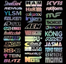 5x Sponsoren Aufkleber Auto