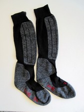 Falke SK2 Ski-Kniestrümpfe Damen Gr. 39/41 grau/schwarz L/R-Fuß Polsterung