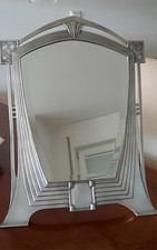 ZINN ACHILLE GAMBA  -Wunderschöner großer Art Deco Spiegel