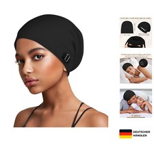 Kiiwah Satin Bonnet Schlafmütze Unisex Seide Seidenmütze Schlafhaube zum Schl...