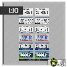 Kennzeichen Set USA 1:10 US