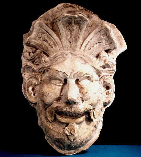 Antike wand maske - maske, kopf
