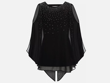 Damen Shirt schwarz Bluse mit