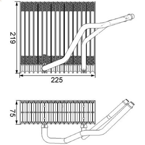 Evaporator air conditioning - air,