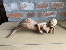 Meerjungfrau Holzfigur