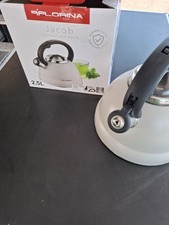 FLORINA Wasserkessel (2,5 L) | Edelstahl Teekessel JACOB | Flötenkessel Mit Bake