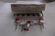 RFT Drehschalter Miniatur Schalter 3  Stk. DDR mit 2 Schaltmodulen Rot