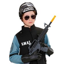 Kinder Polizei Helm schwarz