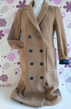 Maje Wollmantel Mit Futter Größe 40 -Maße Beachten- Sandfarben