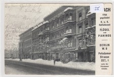 25, Berlin Potsdamer Strasse im Winter Flügel und Piano Verkauf gelaufen 1907 !