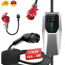 EU Typ 2 Kabel EV Tragbares Ladegerät 3 Phase CEE PHEV Elektroauto 11KW 6-16A 4M