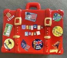 Spardose, Reisekoffer, Koffer, Rot