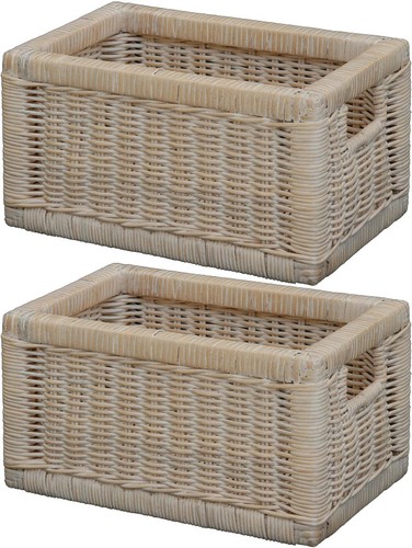 Set regalkorb holzrahmen - set/2, regalkorb/holzrahmen