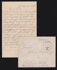 296. Infanterie-Division, Raum Lille - Brüssel. FP.-Brief mit Text vom 10.2.1941