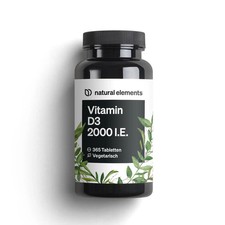 Vitamin D3 2000 I.E. Tabletten - 365 Tabletten_für 12 Monate